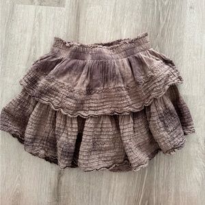 AERIE BROWN RUFFLE SKIRT